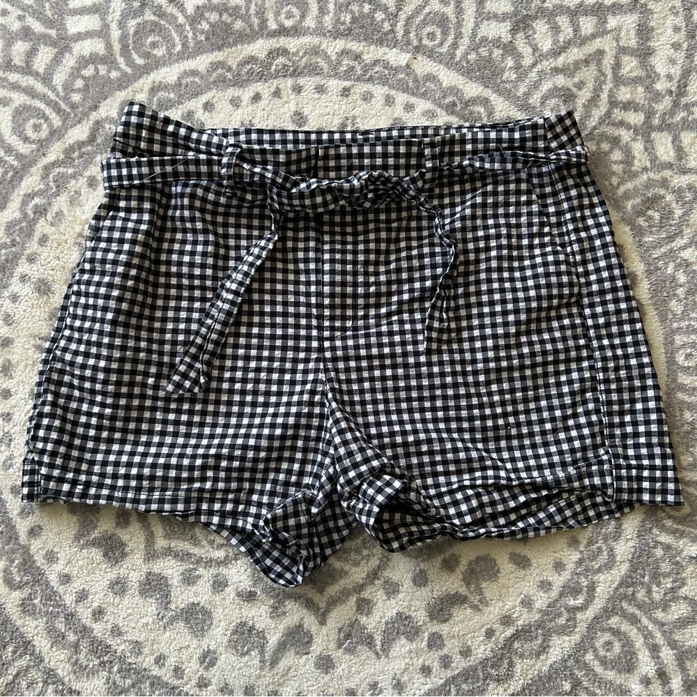 Black & white checkered shorts
